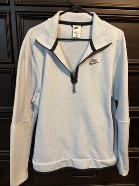 Nike Light Blue & Black Half-Zip Sweatshirt